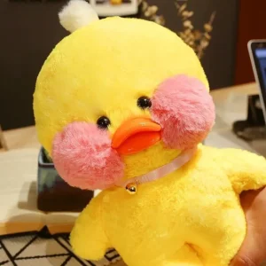 Anka gosedjur från Lalafanfan, Pato som gul kramkudde i söt kawaii-stil, 30 cm