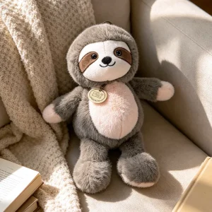 Lejon och groda gosedjur i kawaii-stil som tecknad plyschkudde med springmotiv, 30 cm