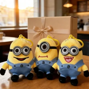 Minions tecknade figur som söt kawaii-nyckelring med hänge, liten present