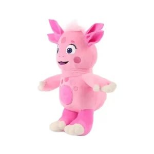 Djurfigurer som rosa gosedjur från rysk animerad tv-serie i animestil, 30 cm