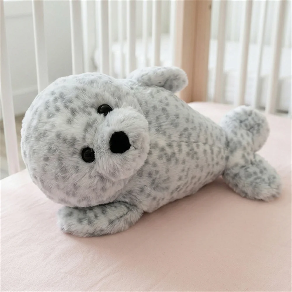 Säl gosedjur som rund och knubbig kramkudde i söt tecknad kawaii-stil, 28–36 cm 3 Säl gosedjur som rund och knubbig kramkudde i söt tecknad kawaii-stil, 28–36 cm - Bild 3