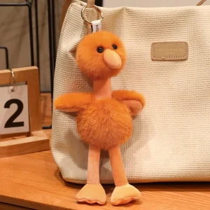 Söt strutsfigur, 20 cm, som nyckelring och ryggsäcksberlock, kawaiidekoration