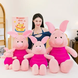 Piglet gosedjur som rosa plyschkudde med långa ben, söt tecknad stil, 55 cm 8 Piglet gosedjur som rosa plyschkudde med långa ben, söt tecknad stil, 55 cm