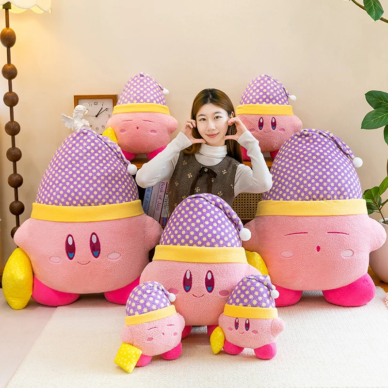 Rosa Kirby gosedjur, stor kramkudde med söt tecknad anime- och stjärndesign, 35–95 cm 5 Rosa Kirby gosedjur, stor kramkudde med söt tecknad anime- och stjärndesign, 35–95 cm - Bild 5