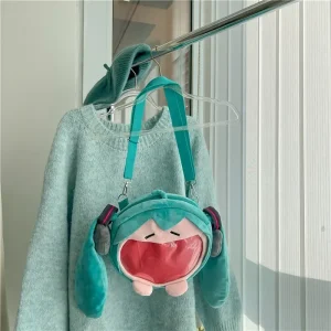 Hatsune Miku axelväska och ryggsäck i söt anime-, kawaii- och tecknad stil för studenter