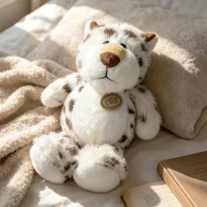 Lejon och groda gosedjur i kawaii-stil som tecknad plyschkudde med springmotiv, 30 cm
