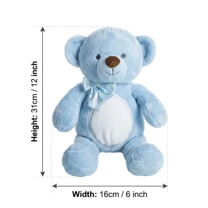 Supergulligt blått björn gosedjur med nallebjörnsdesign, och hög kvalitet, 33 cm 10 Supergulligt blått björn gosedjur med nallebjörnsdesign, och hög kvalitet, 33 cm