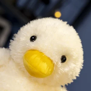 Anka gosedjur som gul sittkudde i söt tecknad kawaii- och animestil, 20–40 cm