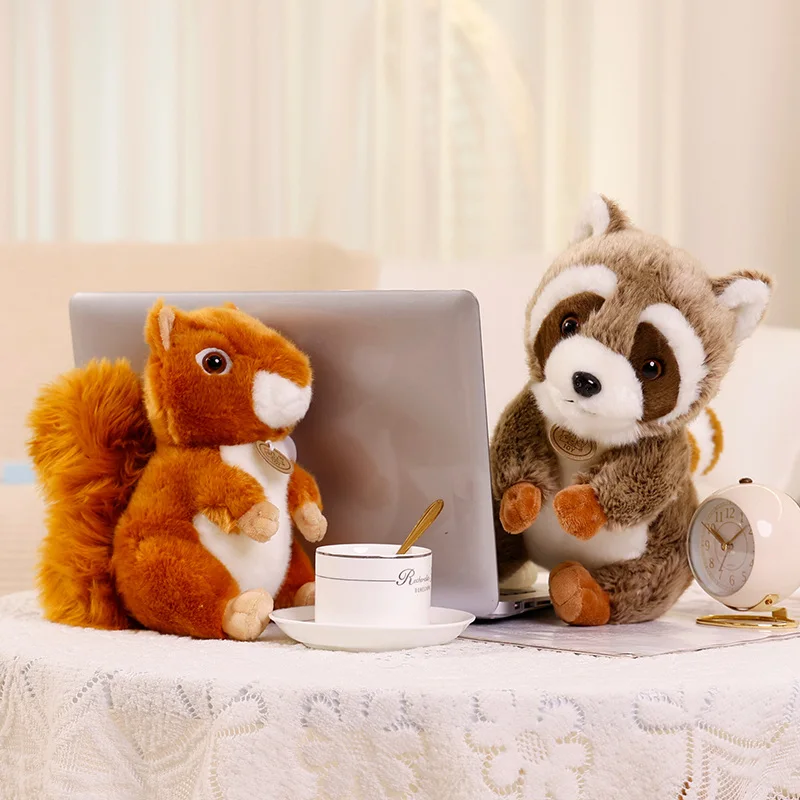 Tvättbjörn gosedjur, söt och mjuk, squirrel verklighetstrogen style, 17–30 cm 2 Tvättbjörn gosedjur, söt och mjuk, squirrel verklighetstrogen style, 17–30 cm - Bild 2