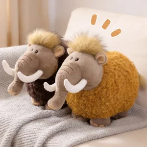 Elefant gosedjur i mammutdesign, klämbart och sött för rum, skrivbord och sömn