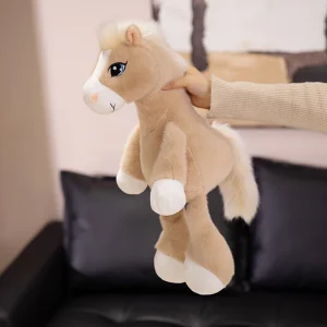22 cm horse gosedjur med stora ögon, mjuk klassisk födelsedagspresent för barn