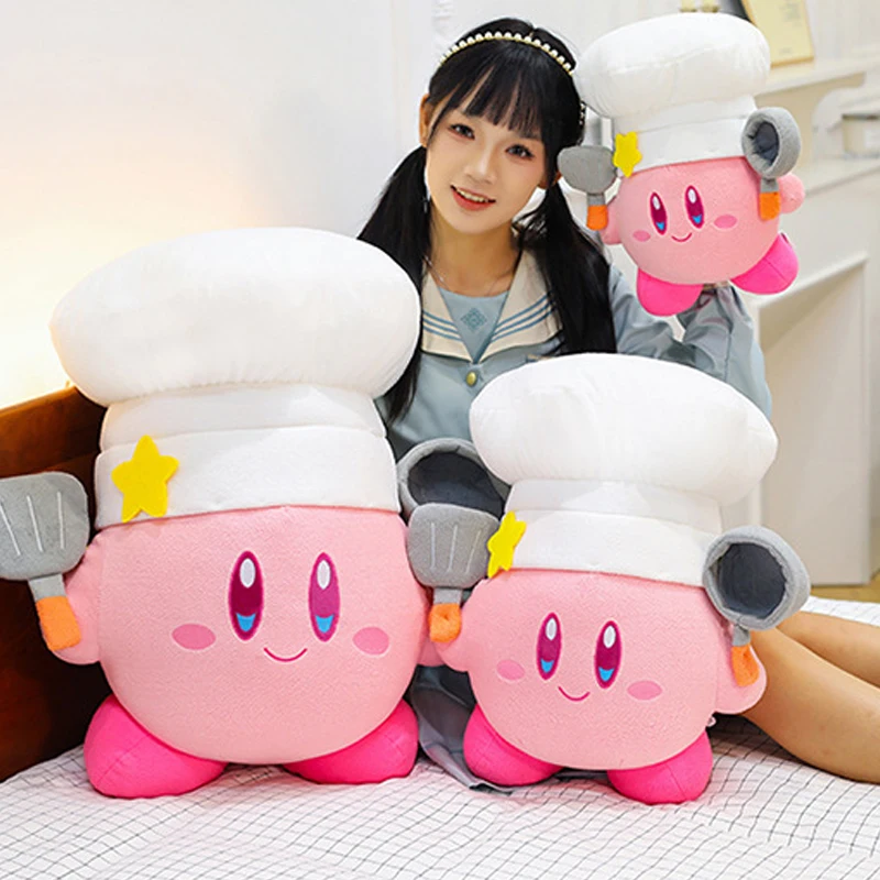 Kirby gosedjur som stor rosa kramkudde med söt kockdesign, animefigur, 35–70 cm 2 Kirby gosedjur som stor rosa kramkudde med söt kockdesign, animefigur, 35–70 cm - Bild 2