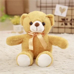 Björn gosedjur som mjuk och söt nalle, barnleksak och present till flickvän eller partner