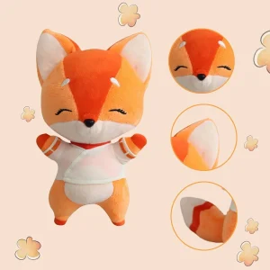 Kiriko från Overwatch som kawaii räv gosedjur, mjuk figur och barnpresent, 27 cm