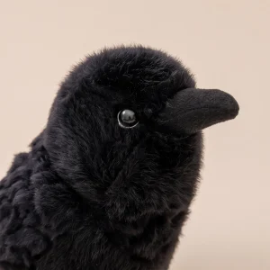 Svart crow gosedjur med söt, realistisk fågelform och kreativ Halloweenstil 14 Svart crow gosedjur med söt, realistisk fågelform och kreativ Halloweenstil