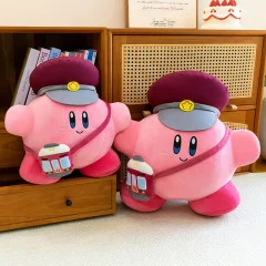 Kirby gosedjur 65 cm, fluffig rosa animekudde som stationsvärd för säng och soffa