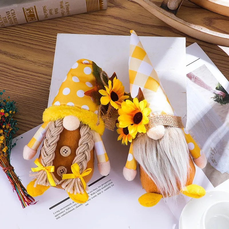 Gnome som nyckelring, Couple och Sunflower, gnomedekoration farmhouse style durable 2 Gnome som nyckelring, Couple och Sunflower, gnomedekoration farmhouse style durable - Bild 2