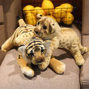 Lejon och tiger gosedjur med söt, realistisk djurdesign och storlek, 39–58 cm 10 Lejon och tiger gosedjur med söt, realistisk djurdesign och storlek, 39–58 cm