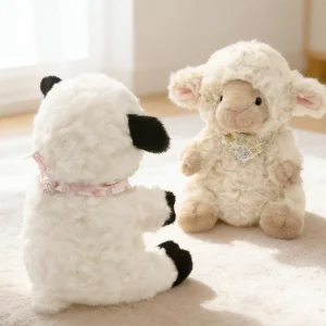 Kawaii får gosedjur som fluffig kramkudde med svart ansikte i tecknad stil, 22 cm 14 Kawaii får gosedjur som fluffig kramkudde med svart ansikte i tecknad stil, 22 cm