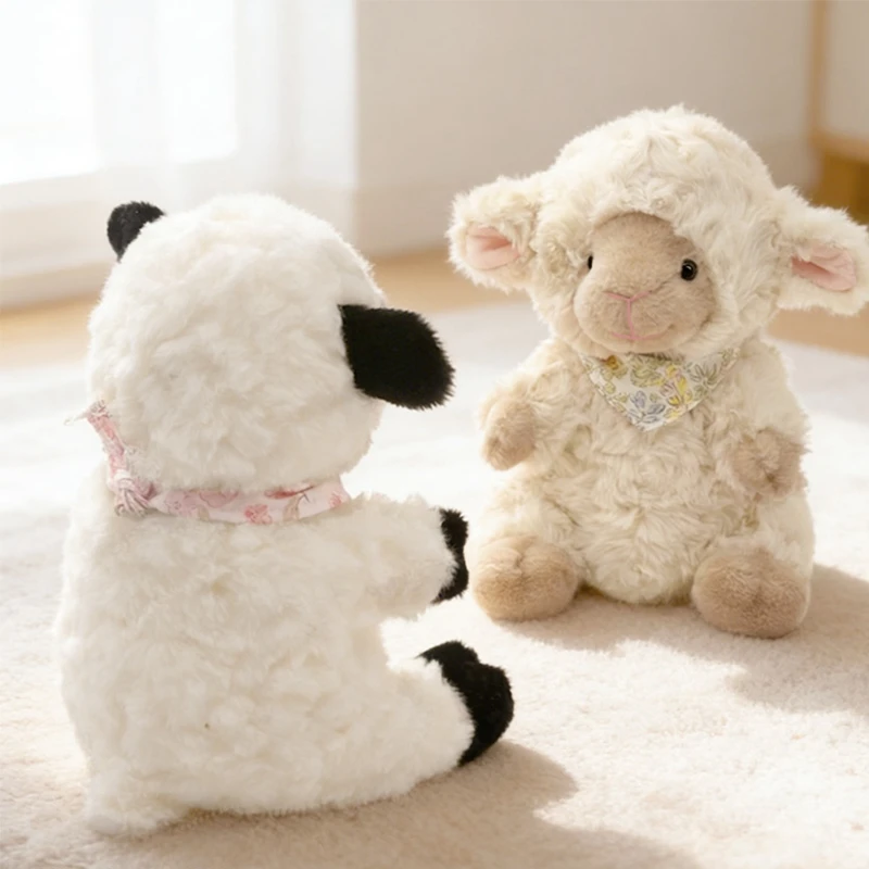 Kawaii får gosedjur som fluffig kramkudde med svart ansikte i tecknad stil, 22 cm 6 Kawaii får gosedjur som fluffig kramkudde med svart ansikte i tecknad stil, 22 cm - Bild 6