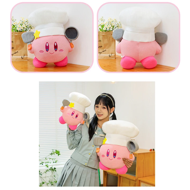 Kirby gosedjur som stor rosa kramkudde med söt kockdesign, animefigur, 35–70 cm 5 Kirby gosedjur som stor rosa kramkudde med söt kockdesign, animefigur, 35–70 cm - Bild 5