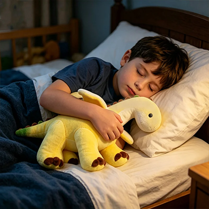 Dinosaurie gosedjur, mjuk brontosaurus med skalad banandesign, 28 cm som gåva 5 Dinosaurie gosedjur, mjuk brontosaurus med skalad banandesign, 28 cm som gåva - Bild 5