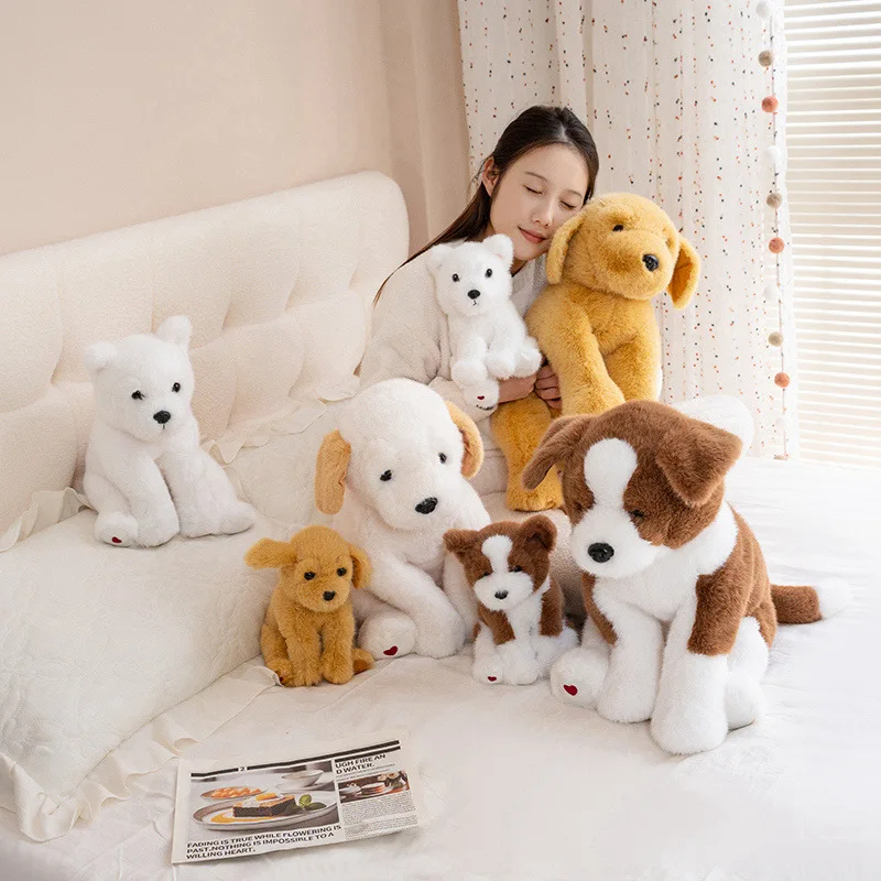 Hund gosedjur i livlik och lurvig design, West Highland, Golden Retriever, Husky, Labrador eller Border Collie, 40–55 cm, present till barn 4 Hund gosedjur i livlik och lurvig design, West Highland, Golden Retriever, Husky, Labrador eller Border Collie, 40–55 cm, present till barn - Bild 4