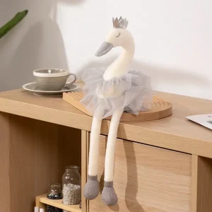 Swan gosedjur som plyschkudde, Skirt och rosa, 40–60 cm