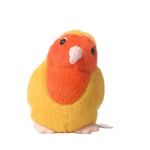 Mjuk, hudvänlig kawaii-figur: parrot gosedjur med spöklik och humoristisk stil