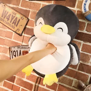 Kawaii pingvin gosedjur som mjuk kudde för flickor, sängkläder och rumsdekor