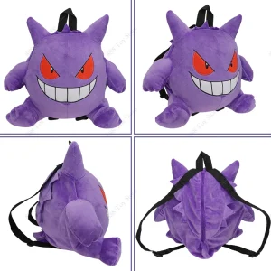 Animeinspirerad Pokémon-ryggsäck med Gengar, Charizard, Piplup, Eevee och Mimikyu