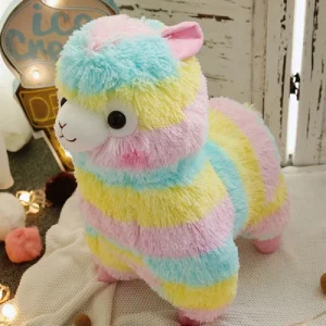 Får gosedjur, kawaii style och söt, alpaca regnbågsfärgad alpacka stil, 20 cm 9 Får gosedjur, kawaii style och söt, alpaca regnbågsfärgad alpacka stil, 20 cm