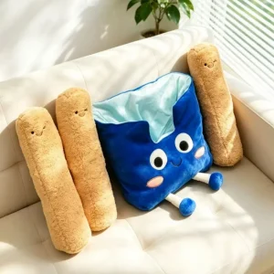 Gosedjur i flera figurvarianter, tecknad pommes friteskudde med löstagbar del, 40 cm