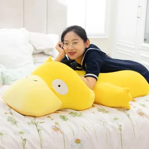 Alternative view of Pokémon Psyduck, mjukt gult anka gosedjur som kudde, 100 cm, present till flickvän
