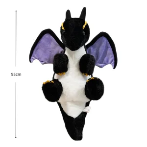 Drake gosedjur som drakekudde, söt och kawaii, flygande tecknad style, 42–55 cm