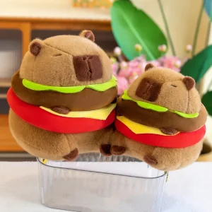 Kapybara gosedjur i hamburgarform, söt kawaii-leksak samt dekoration för barnrum