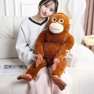 Sött gorilla gosedjur som tecknad kawaii-figur med animeinspirerad stil för kramar