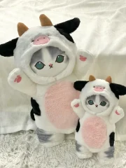 Mofusand katt gosedjur med kawaii cosplaydräkter som dinosaurie och ko, 30–50 cm