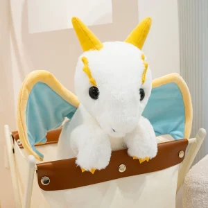 Drake gosedjur som drakekudde, söt och kawaii, flygande tecknad style, 42–55 cm