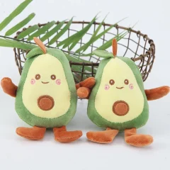 Söt avokadomjukis i flera varianter, kawaii-nyckelring och väskhänge, 12 cm