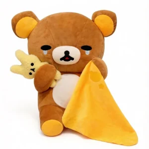 Rilakkuma och Korilakkuma mjukisdocka med kaninleksak och filt, söt gråtande animefigur 10 Rilakkuma och Korilakkuma mjukisdocka med kaninleksak och filt, söt gråtande animefigur