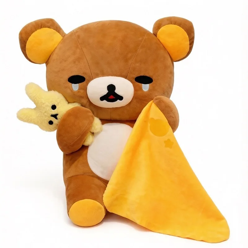Rilakkuma och Korilakkuma mjukisdocka med kaninleksak och filt, söt gråtande animefigur 4 Rilakkuma och Korilakkuma mjukisdocka med kaninleksak och filt, söt gråtande animefigur - Bild 4