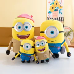 Minions gosedjur, söt mjuk figur i gult för barn och fans, som present och soffdekoration