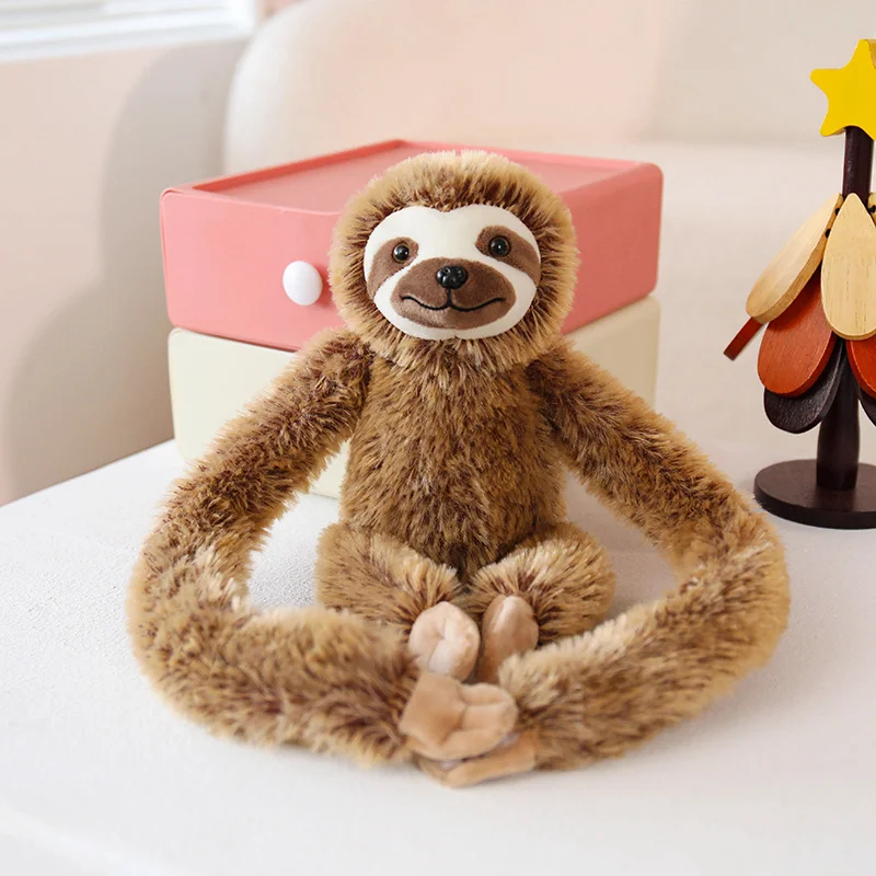 Sloth-gosedjur som mjuk plyschkudde och kramkudde med långa armar, 30–45 cm 7 Sloth-gosedjur som mjuk plyschkudde och kramkudde med långa armar, 30–45 cm - Bild 7