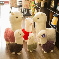 Får gosedjur, mjuk och red, alpaca alpackastil charmig liten, 25 cm