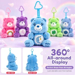 Sittande björn från Care Bears, gosedjur som nyckelring och väskberlock, 12 cm 15 Sittande björn från Care Bears, gosedjur som nyckelring och väskberlock, 12 cm