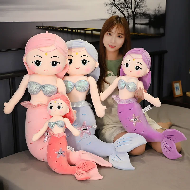 Färgglatt sjöjungfru gosedjur som havsinspirerad kudde i tecknad kawaii-stil, 45–120 cm 2 Färgglatt sjöjungfru gosedjur som havsinspirerad kudde i tecknad kawaii-stil, 45–120 cm - Bild 2