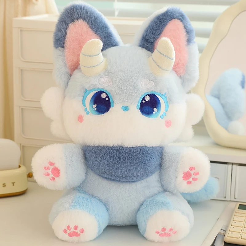 Handgjort kawaii räv gosedjur i kuddeformat, söt tecknad fantomräv, 30–50 cm 9 Handgjort kawaii räv gosedjur i kuddeformat, söt tecknad fantomräv, 30–50 cm - Bild 9