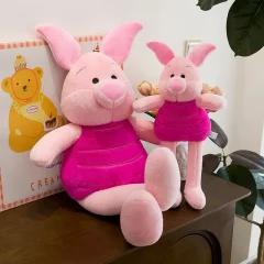 Piglet gosedjur som rosa plyschkudde med långa ben, söt tecknad stil, 55 cm