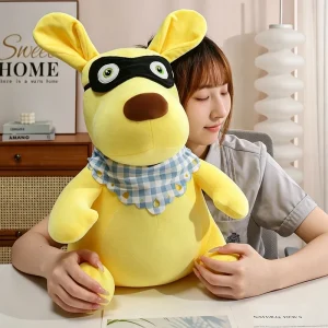 Alternative view of Känguru gosedjur med ögonmask – kawaii mjukisdjur i storlek 30–50 cm